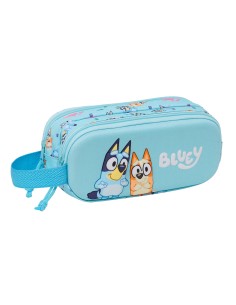 Trousse Fourre-Tout Double Bluey Bleu ciel 21 x 8 x 6 cm
