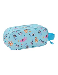 Trousse Fourre-Tout Double Bluey Bleu ciel 21 x 8 x 6 cm 2