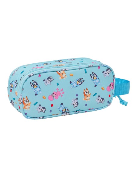 Trousse Fourre-Tout Double Bluey Bleu ciel 21 x 8 x 6 cm