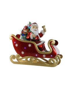 Décorations de Noël Home ESPRIT Rouge Multicouleur Père Noël 64 x 26 x 60 cm