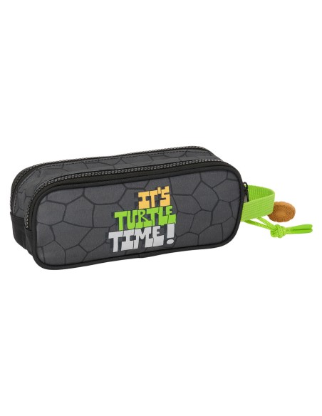 Trousse Fourre-Tout Double Teenage Mutant Ninja Turtles Noir Gris 21 x 8 x 6 cm