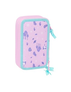 Pochette à crayons triple Frozen Cool days Violet Bleu ciel 12,5 x 19,5 x 5,5 cm 36 Pièces 2