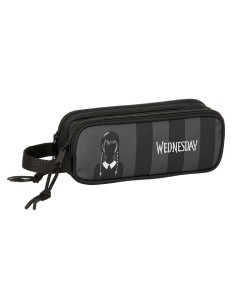 Trousse Fourre-Tout Double Wednesday Noir 21 x 8 x 6 cm