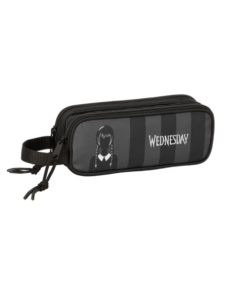 Trousse Fourre-Tout Double Wednesday Noir 21 x 8 x 6 cm