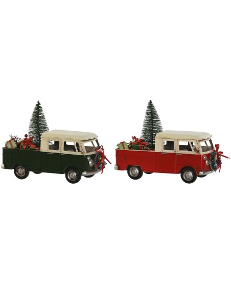 Décorations de Noël Home ESPRIT Rouge Vert 26,5 x 12 x 19 cm (2 Unités)