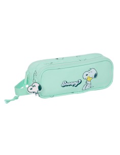 Trousse Fourre-Tout Double Snoopy Groovy Vert 21 x 8 x 6 cm