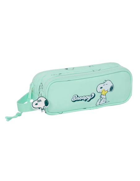 Trousse Fourre-Tout Double Snoopy Groovy Vert 21 x 8 x 6 cm