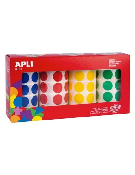 Autocollants Apli Rond 4 Pièces (2 Unités)
