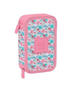 Plumier double Moos Flores Multicouleur 12.5 x 19.5 x 4 cm 28 Pièces