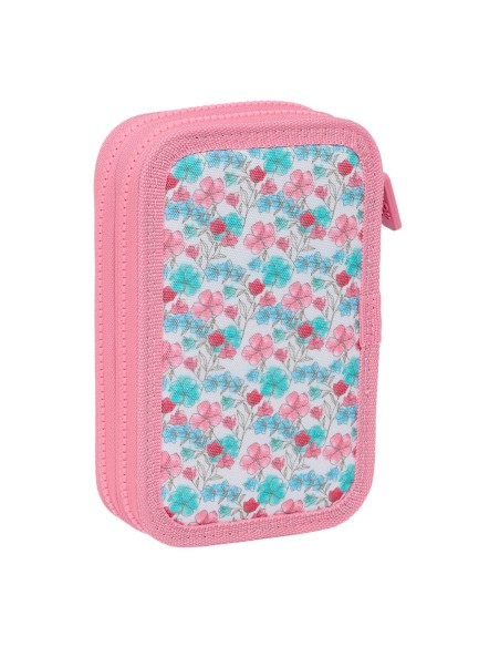 Plumier double Moos Flores Multicouleur 12.5 x 19.5 x 4 cm 28 Pièces