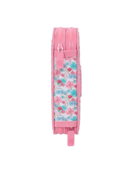 Plumier double Moos Flores Multicouleur 12.5 x 19.5 x 4 cm 28 Pièces