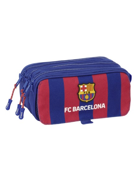 Trousse Fourre-Tout Triple F.C. Barcelona 24/25 Bordeaux Blue marine 21,5 x 10 x 8 cm