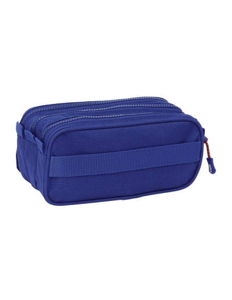 Trousse Fourre-Tout Triple F.C. Barcelona 24/25 Bordeaux Blue marine 21,5 x 10 x 8 cm