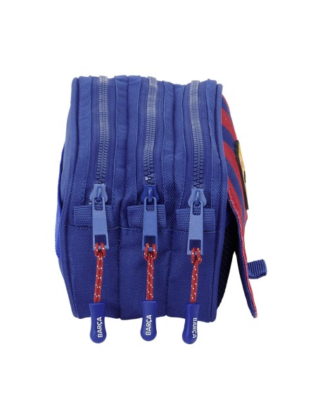 Trousse Fourre-Tout Triple F.C. Barcelona 24/25 Bordeaux Blue marine 21,5 x 10 x 8 cm