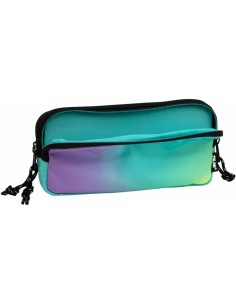 Trousse Fourre-Tout Triple Milan Sunset Vert 22 x 11 x 6,5 cm 2
