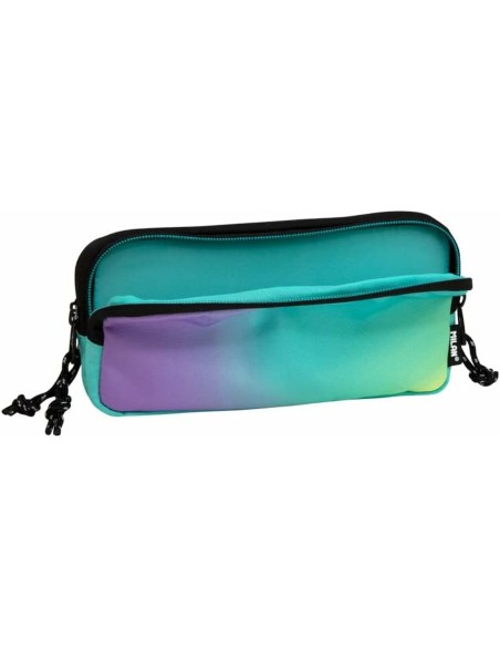 Trousse Fourre-Tout Triple Milan Sunset Vert 22 x 11 x 6,5 cm