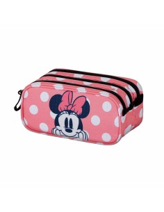 Trousse Fourre-Tout Triple Minnie Mouse Karactermania Rose