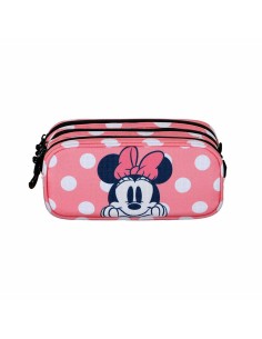 Trousse Fourre-Tout Triple Minnie Mouse Karactermania Rose 2
