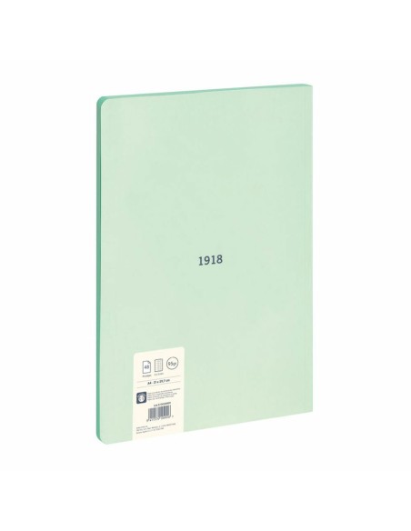 Cahier Milan 1918 Vert A4 à carreaux