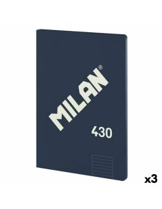 Carnet Milan 430 Bleu A4 48 Volets 21 x 29,7 cm (3 Unités)