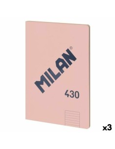 Carnet Milan 430 Rose A4 48 Volets 21 x 29,7 cm (3 Unités)