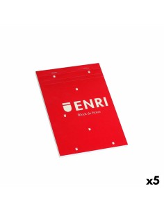 Sac en papier ENRI Rouge A5 80 Volets 4 mm (5 Unités)