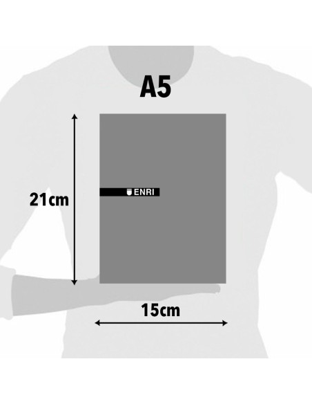 Sac en papier ENRI Rouge A5 80 Volets 4 mm (5 Unités)