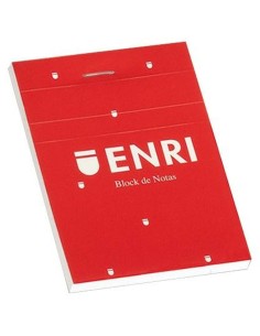 Bloc de Notes ENRI Rouge A7 80 Volets (10 Unités) 2