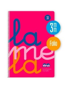 Cahier Lamela Cuadrovía Rose Fluorescent Din A4 80 Volets 21,5 x 31,5 cm 5 Pièces (25 Unités) 2