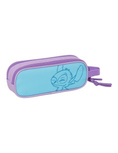 Trousse Fourre-Tout Double Stitch Sweet Bleu Lila 21 x 8 x 6 cm 2