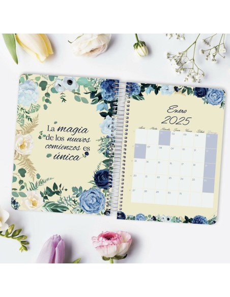 Agenda Finocam CLOE A5 15,5 x 21,2 cm 2025 Floral