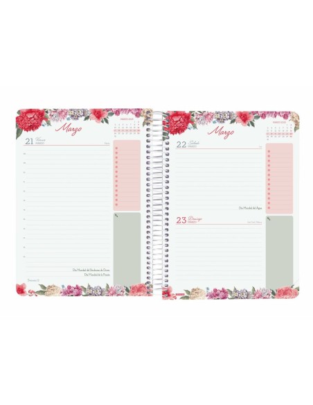 Agenda Finocam CLOE A5 15,5 x 21,2 cm 2025 Floral