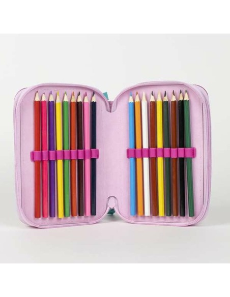 Trousse d'écolier Minnie Mouse Fuchsia 12,5 x 6,5 x 19,5 cm