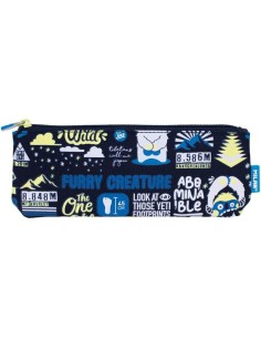 Trousse d'écolier Milan The Yeti Blue marine 23 x 9 x 1,5 cm