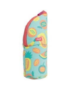 Trousse d'écolier Milan FRUTIKIS Vert Orange 21 x 11,5 x 8 cm