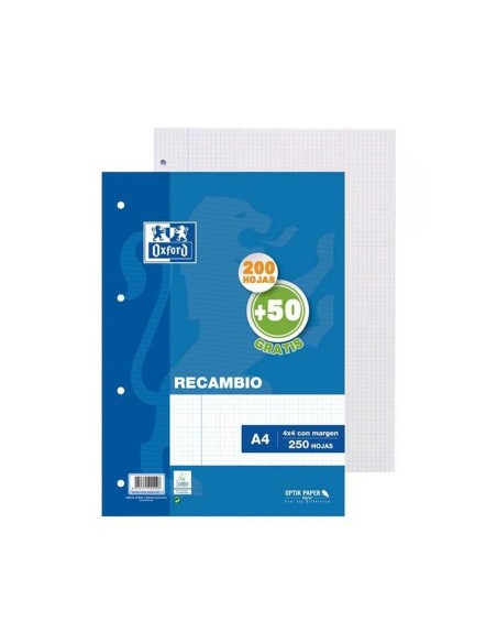 Bloc de Notes Oxford A4 250 Volets (10 Unités)