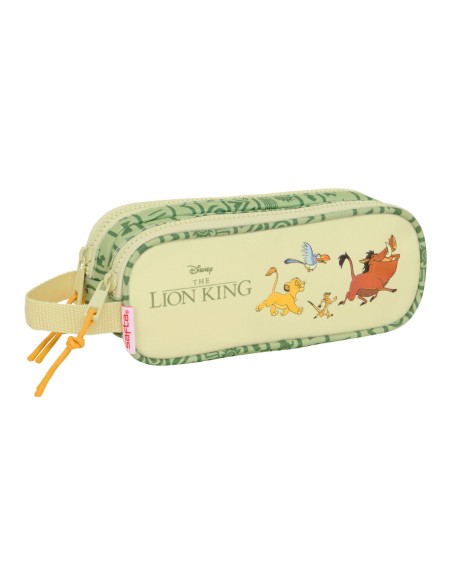 Trousse Fourre-Tout Double Mufasa Vert Beige 21 x 8 x 6 cm