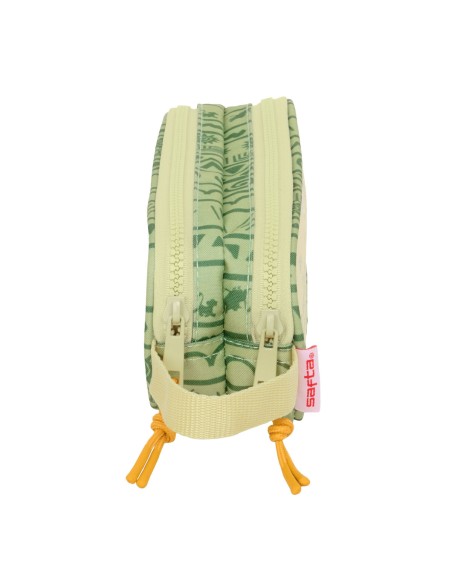 Trousse Fourre-Tout Double Mufasa Vert Beige 21 x 8 x 6 cm