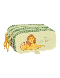 Trousse Fourre-Tout Triple Mufasa Vert Beige 21,5 x 10 x 8 cm
