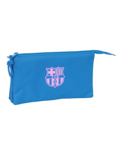 Trousse Fourre-Tout Triple F.C. Barcelona Bleu 22 x 12 x 3 cm