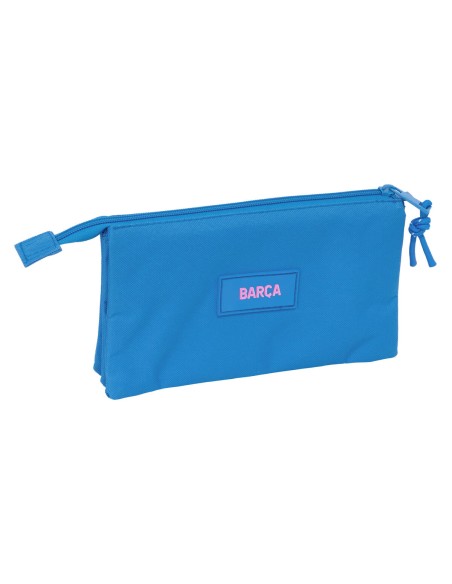 Trousse Fourre-Tout Triple F.C. Barcelona Bleu 22 x 12 x 3 cm