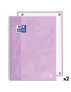 Cahier Oxford EUROPEANBOOK 1 Lavande Gâteau A4+ 80 Volets 5 Pièces (2 Unités)