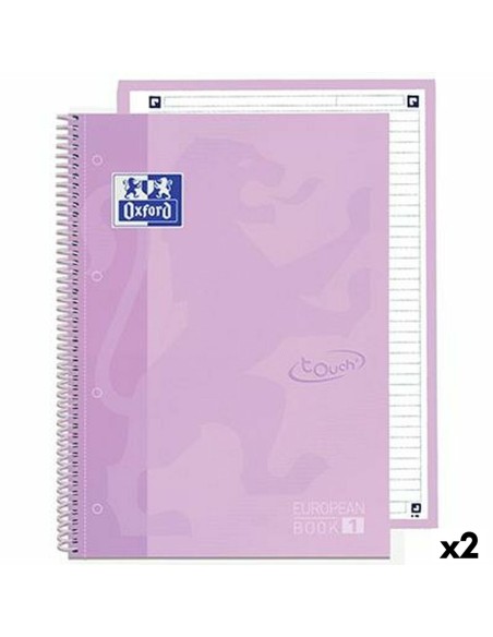 Cahier Oxford EUROPEANBOOK 1 Lavande Gâteau A4+ 80 Volets 5 Pièces (2 Unités)