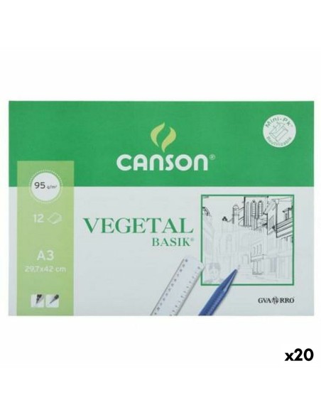Papier végétal Canson A3 12 Volets (20 Unités)