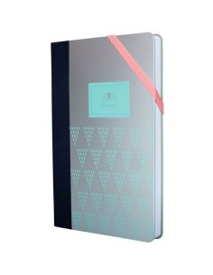 Carnet Milan Turquoise Argenté 21 x 14,6 x 1,6 cm