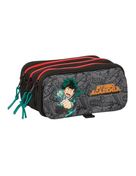Trousse d'écolier My Hero Academia Noir 21,5 x 10 x 8 cm