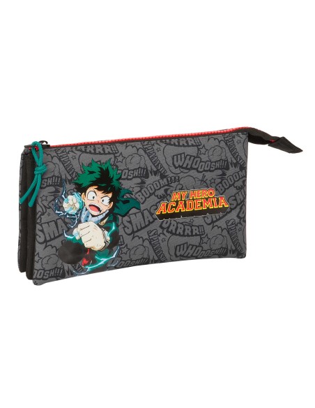 Trousse d'écolier My Hero Academia Noir 22 x 12 x 3 cm