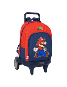 Cartable Super Mario Trick Rouge Bleu foncé 33 x 45 x 22 cm