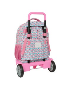 Cartable à roulettes Moos Flores Multicouleur 33 x 45 x 22 cm 2
