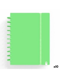 Cahier à Spirale Carchivo INGENIOX Vert A4 100 Volets (10 Unités)